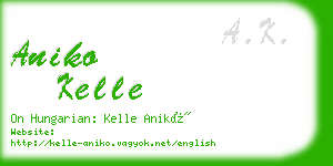 aniko kelle business card